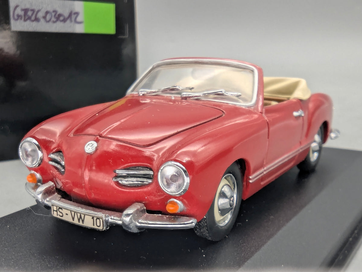 Modellautos 1:43 Minichamps Volkswagen VW Karmann Ghia Cabrio Rot mit OVP