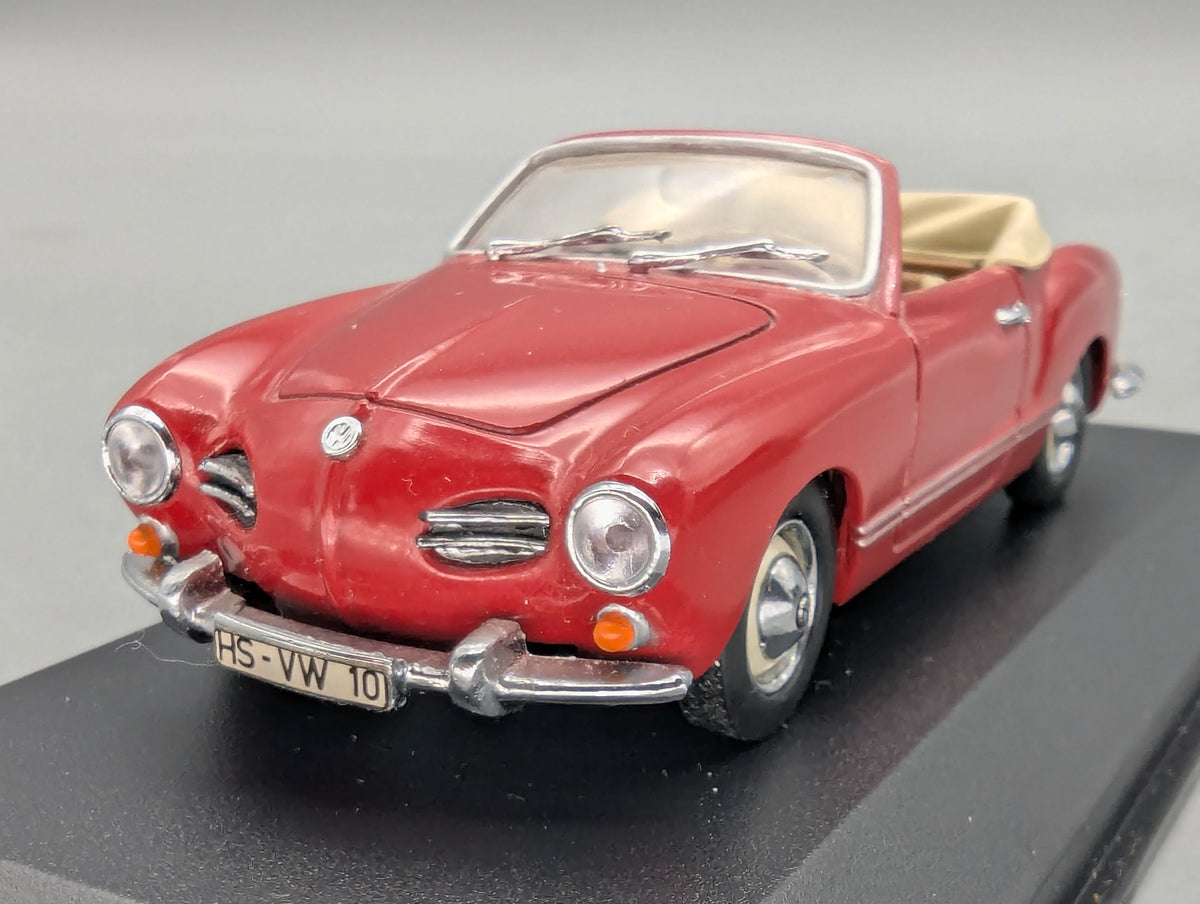 Modellautos 1:43 Minichamps Volkswagen VW Karmann Ghia Cabrio Rot mit OVP