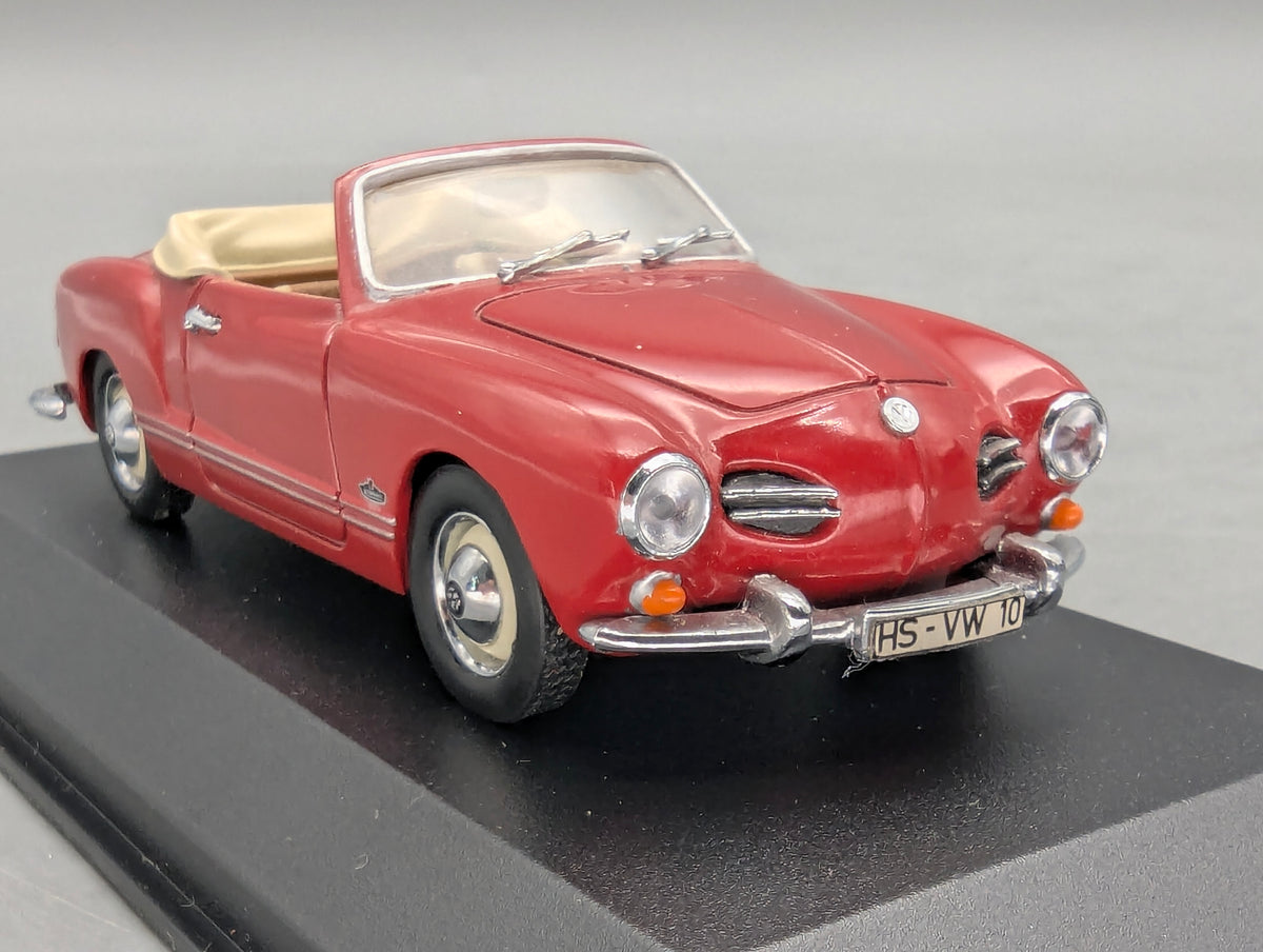 Modellautos 1:43 Minichamps Volkswagen VW Karmann Ghia Cabrio Rot mit OVP