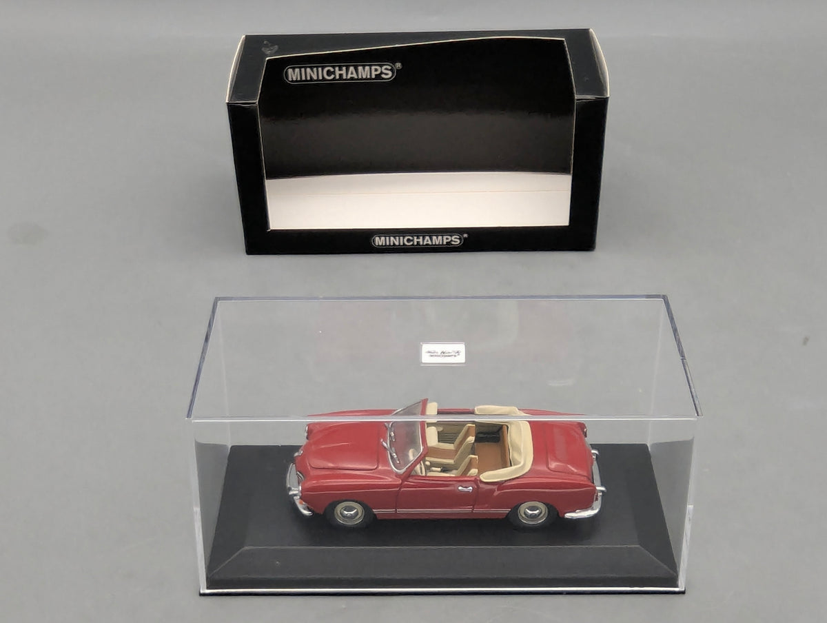 Modellautos 1:43 Minichamps Volkswagen VW Karmann Ghia Cabrio Rot mit OVP