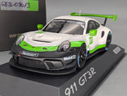 Modellautos 1:43 Minichamps Porsche 911 GT3R Weiß Grün Schwarz mit WAP Dealer OVP