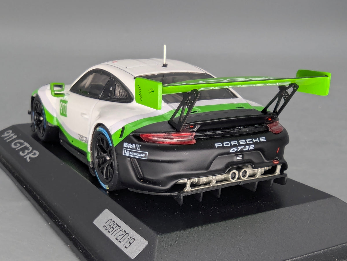 Modellautos 1:43 Minichamps Porsche 911 GT3R Weiß Grün Schwarz mit WAP Dealer OVP