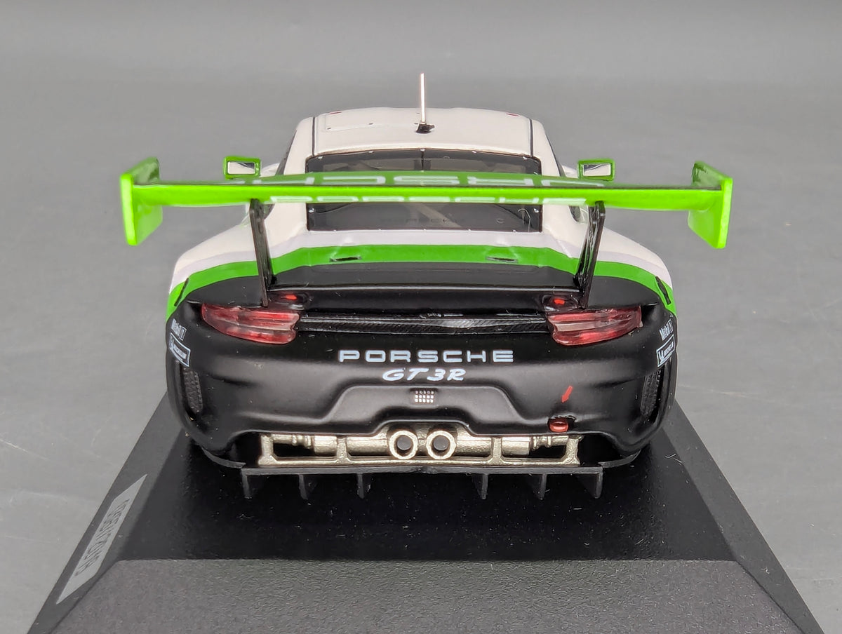 Modellautos 1:43 Minichamps Porsche 911 GT3R Weiß Grün Schwarz mit WAP Dealer OVP