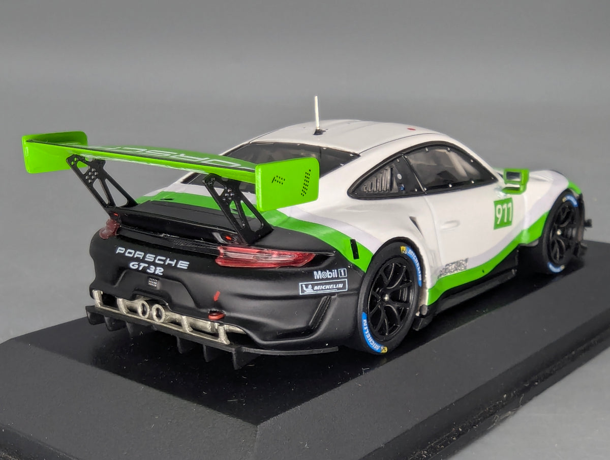 Modellautos 1:43 Minichamps Porsche 911 GT3R Weiß Grün Schwarz mit WAP Dealer OVP