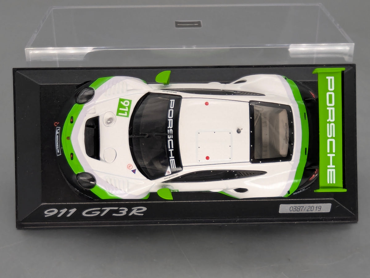 Modellautos 1:43 Minichamps Porsche 911 GT3R Weiß Grün Schwarz mit WAP Dealer OVP