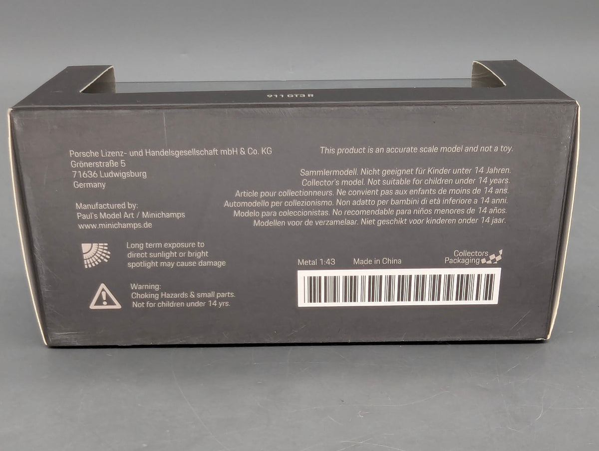 Modellautos 1:43 Minichamps Porsche 911 GT3R Weiß Grün Schwarz mit WAP Dealer OVP