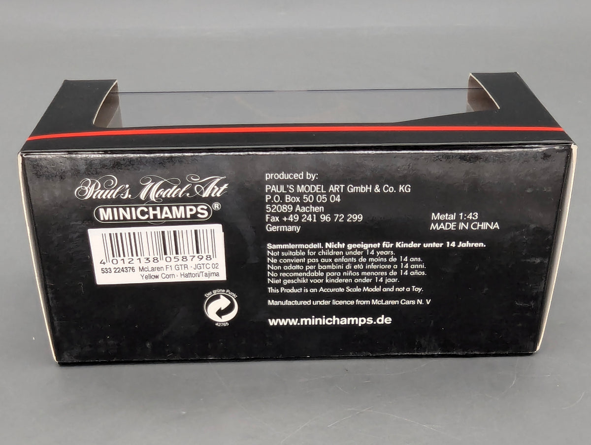 Modellautos 1:43 Minichamps Rennwagen McLaren F1 GTR Japan GTC 2002 #76 OVP
