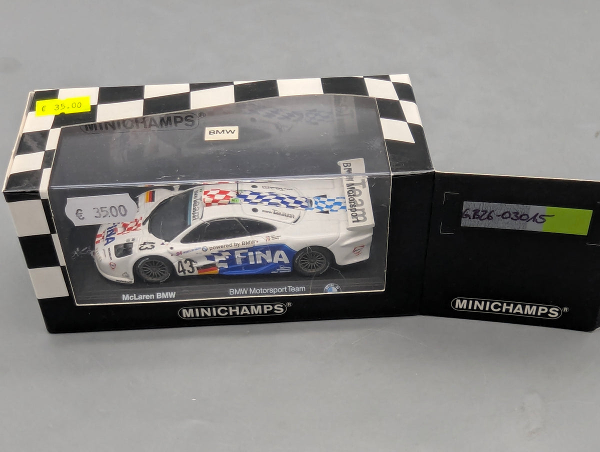 Modellautos 1:43 Minichamps McLaren BMW 24h Le Mans 1997 #43 mit Dealer OVP