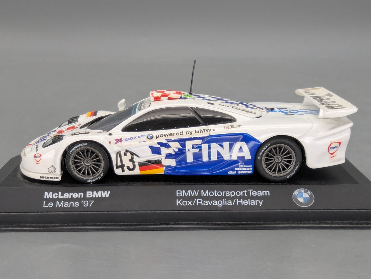 Modellautos 1:43 Minichamps McLaren BMW 24h Le Mans 1997 #43 mit Dealer OVP