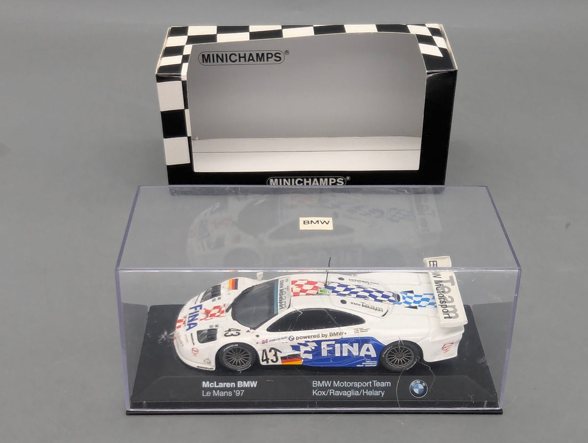 Modellautos 1:43 Minichamps McLaren BMW 24h Le Mans 1997 #43 mit Dealer OVP