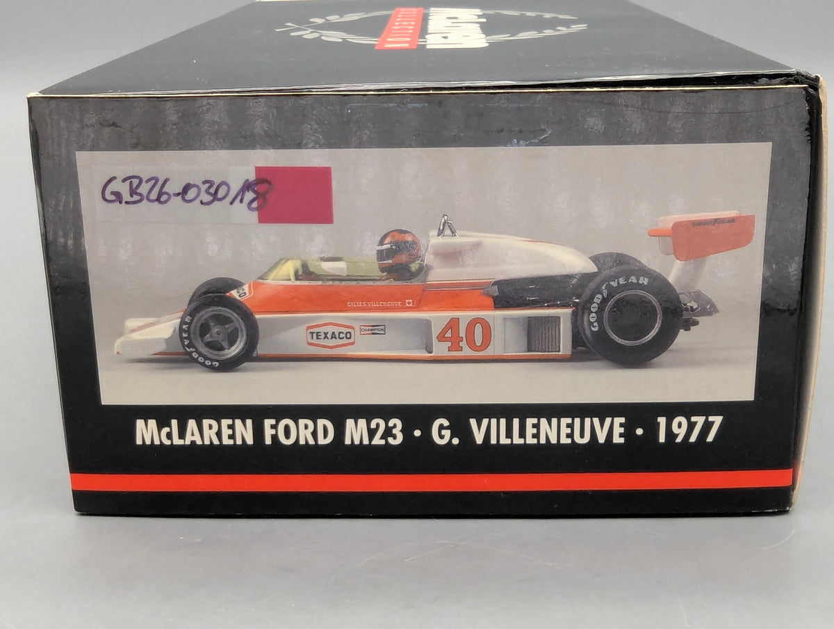 Modellautos 1:18 Minichamps McLaren Ford M23 GB GP 1977 #40 G. Villeneuve mit OVP