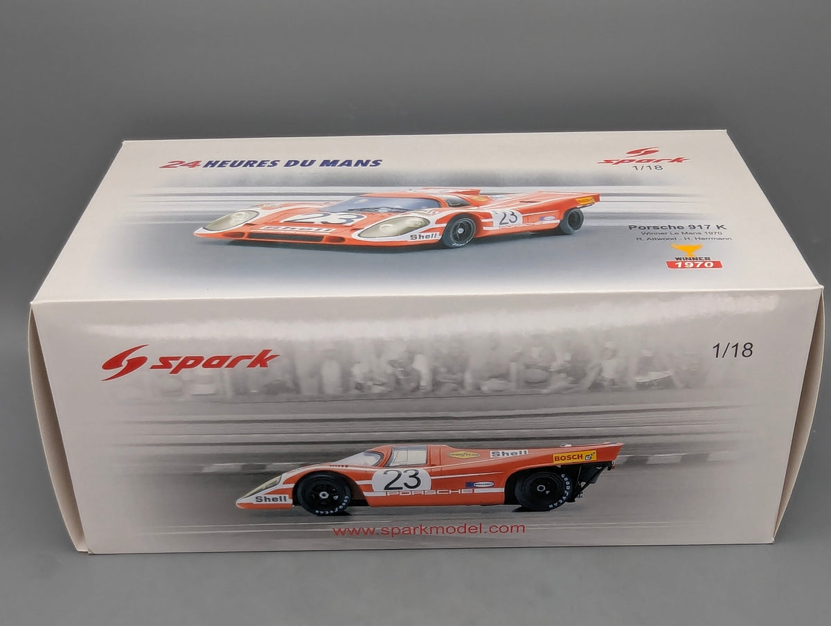 Modellautos 1:18 Spark Porsche 917 K WINNER 24h Le Mans 1970 #23 mit OVP