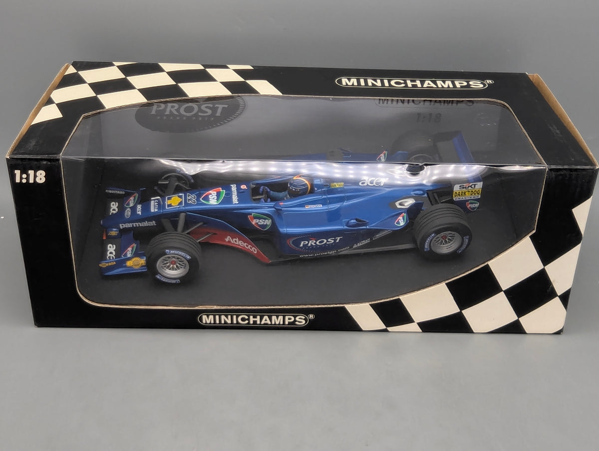 Modellautos 1:18 Minichamps Prost Acer AP04 2001 #22 H. H. Frentzen mit OVP