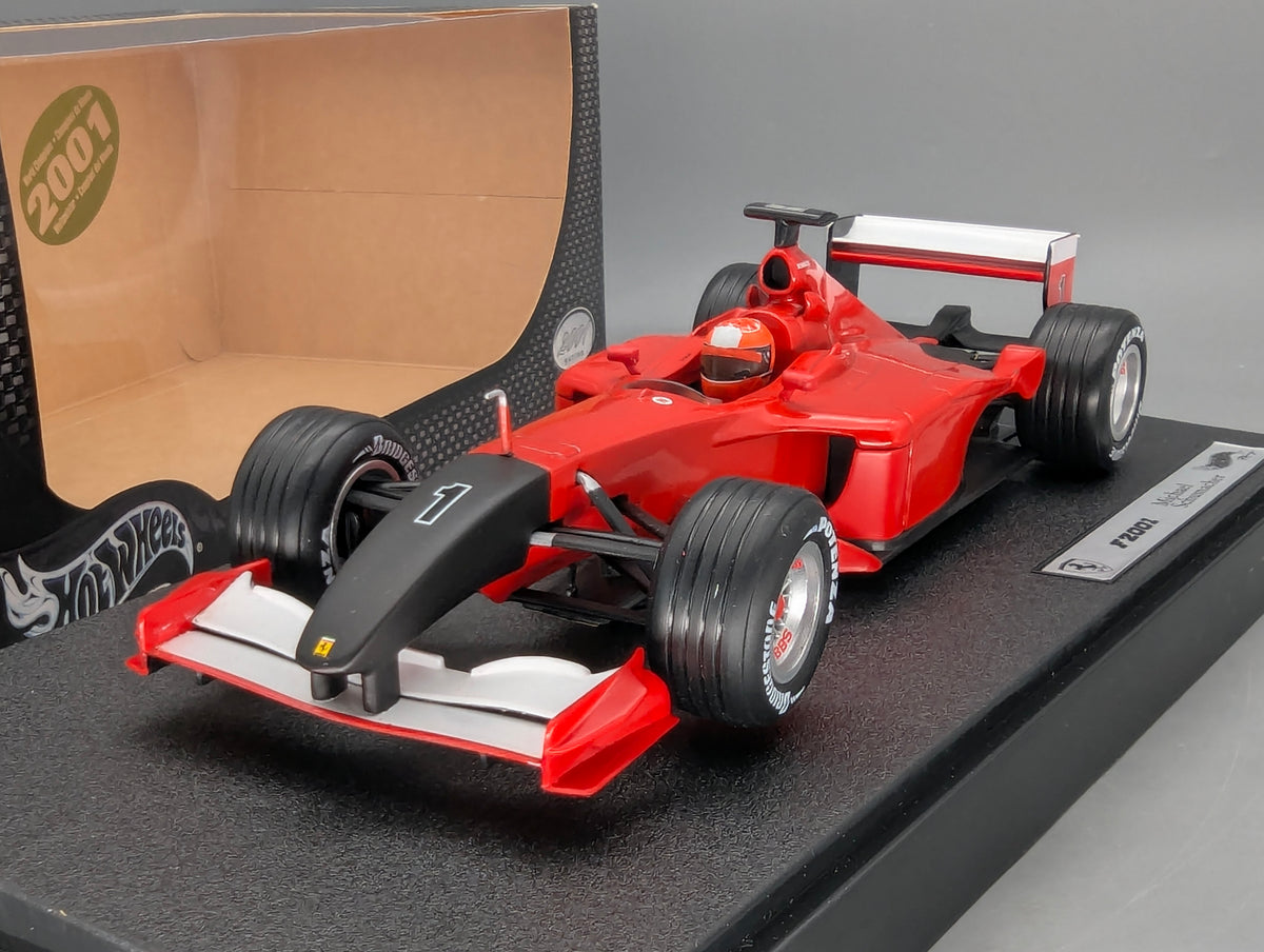 Modellautos 1:18 Umbau Basis Hot Wheels Ferrari F2001 #1 M. Schumacher OVP