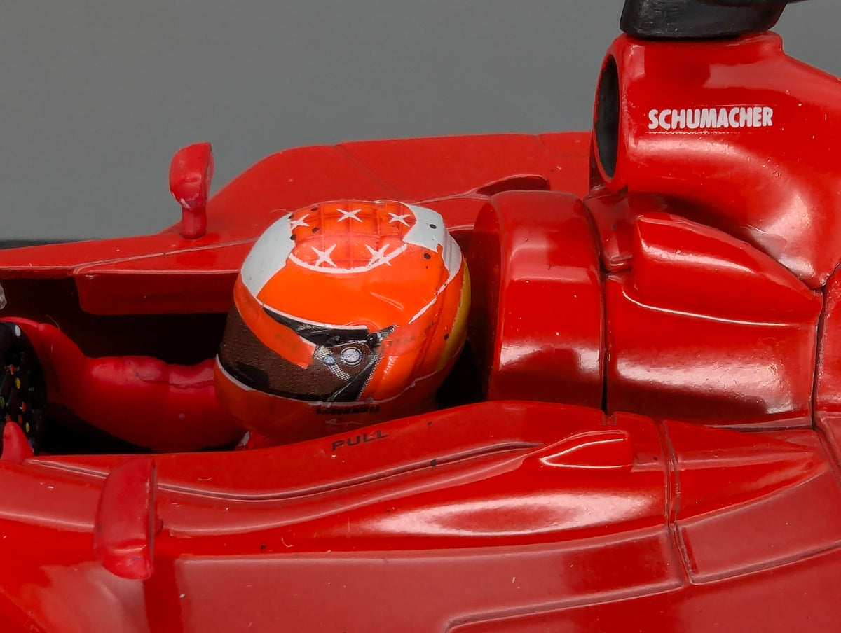 Modellautos 1:18 Umbau Basis Hot Wheels Ferrari F2001 #1 M. Schumacher OVP