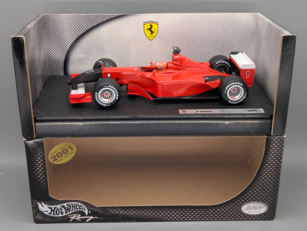 Modellautos 1:18 Umbau Basis Hot Wheels Ferrari F2001 #1 M. Schumacher OVP