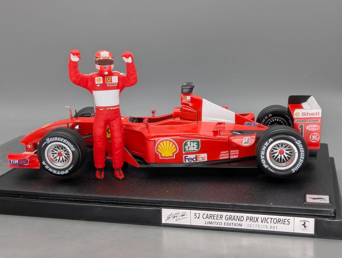 Modellautos 1:18 Hot Wheels Racing Ferrari 52 Career GP Victories 2001 #1 M. Schumacher OVP