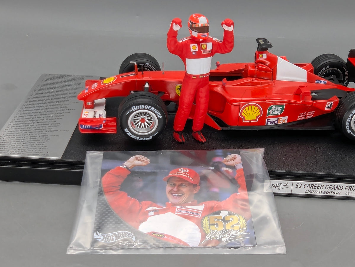 Modellautos 1:18 Hot Wheels Racing Ferrari 52 Career GP Victories 2001 #1 M. Schumacher OVP
