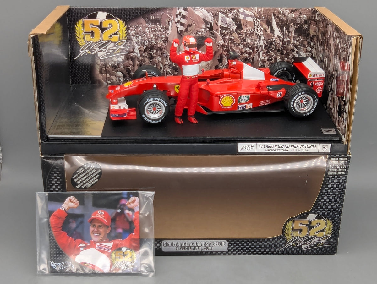 Modellautos 1:18 Hot Wheels Racing Ferrari 52 Career GP Victories 2001 #1 M. Schumacher OVP