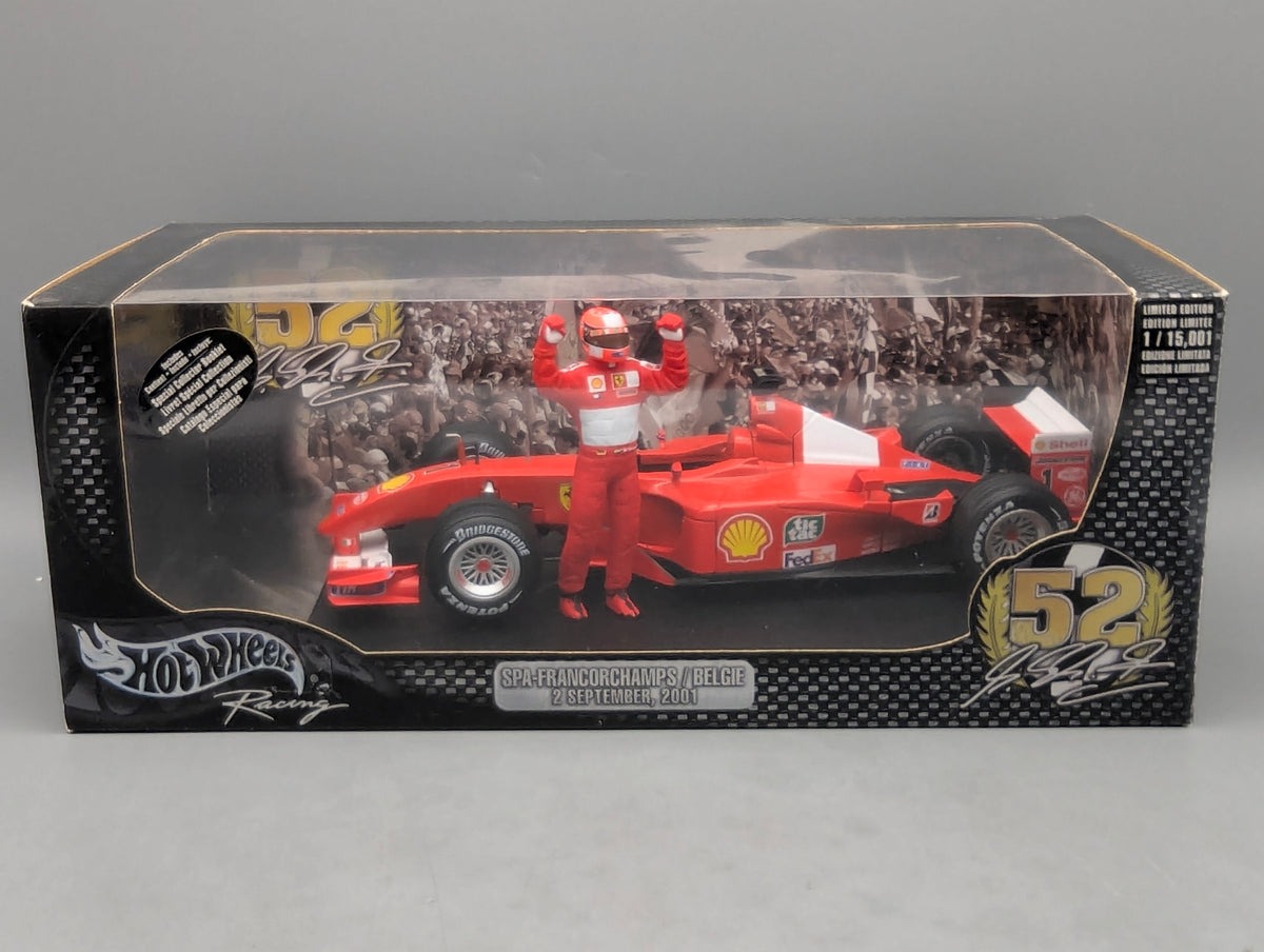 Modellautos 1:18 Hot Wheels Racing Ferrari 52 Career GP Victories 2001 #1 M. Schumacher OVP