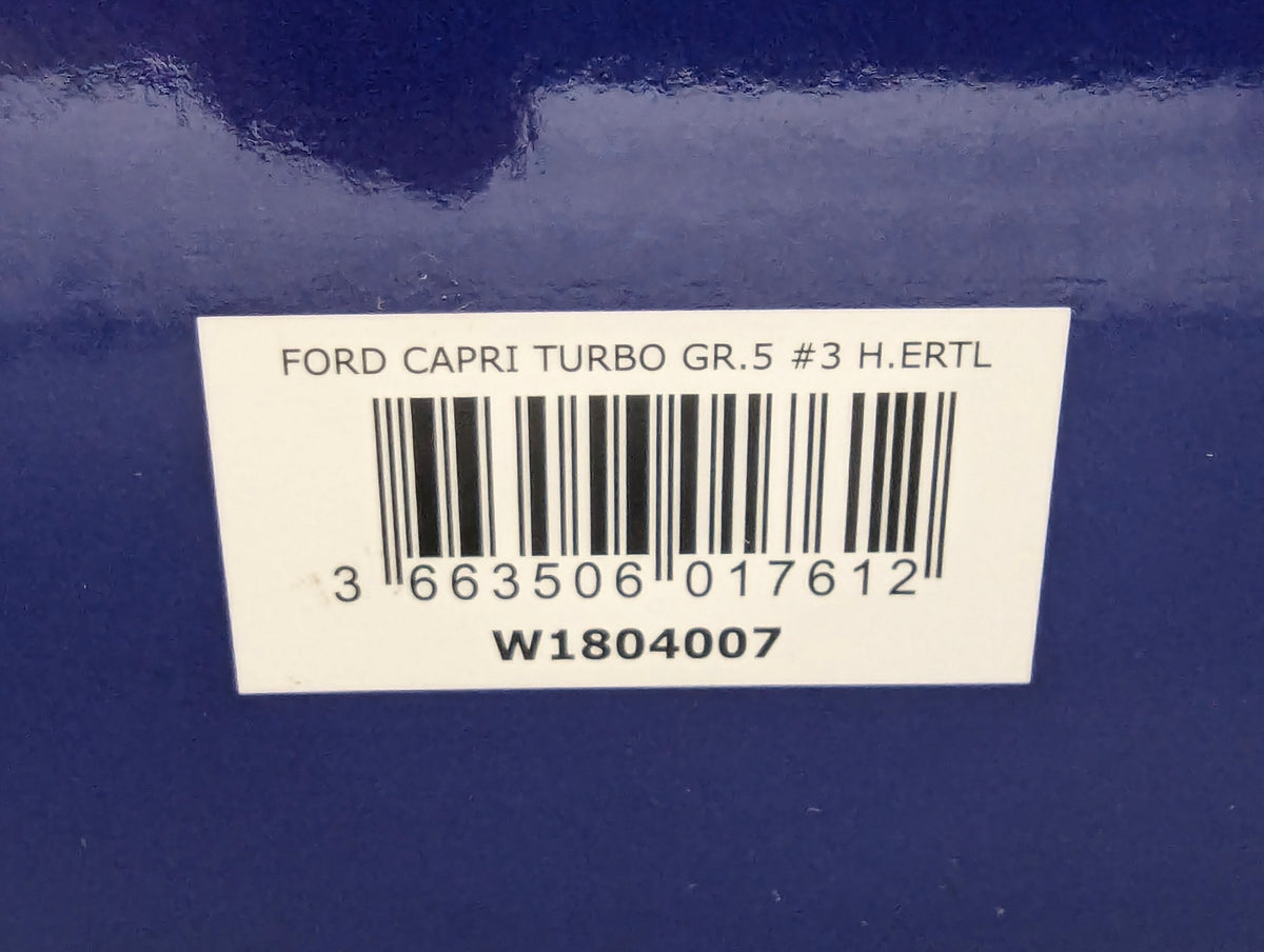 Modellautos 1:18 Werk83 Ford Capri Turbo Gr.5  DRM 1979 #1 HEYER (nicht H. Ertl) OVP
