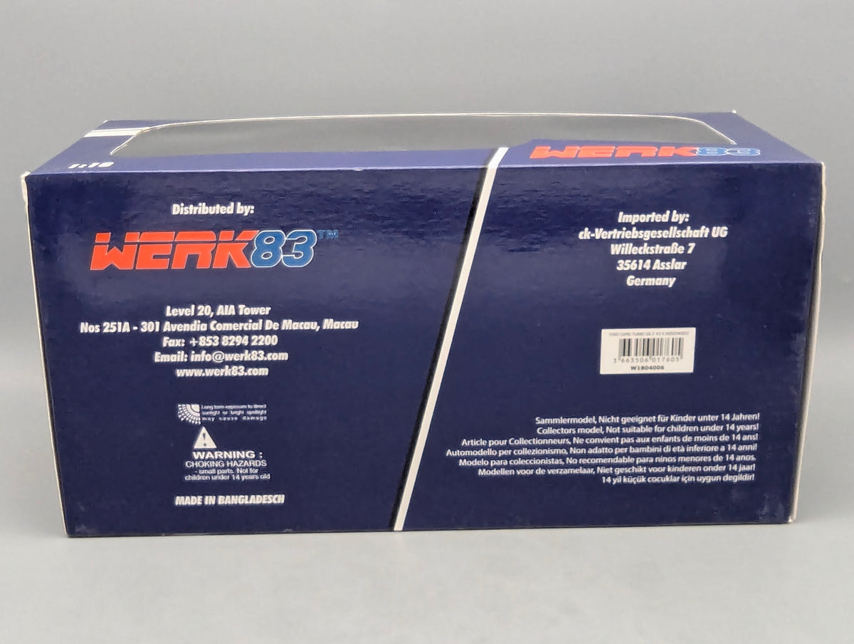 Modellautos 1:18 Werk83 Ford Capri Turbo Gr.5  DRM 1982 #3 Niedwiedz OVP