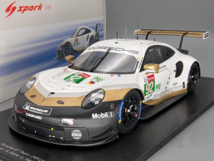 Modellautos 1:18 Spark Porsche 911 RSR 24h Le Mans 2019 #92 mit OVP