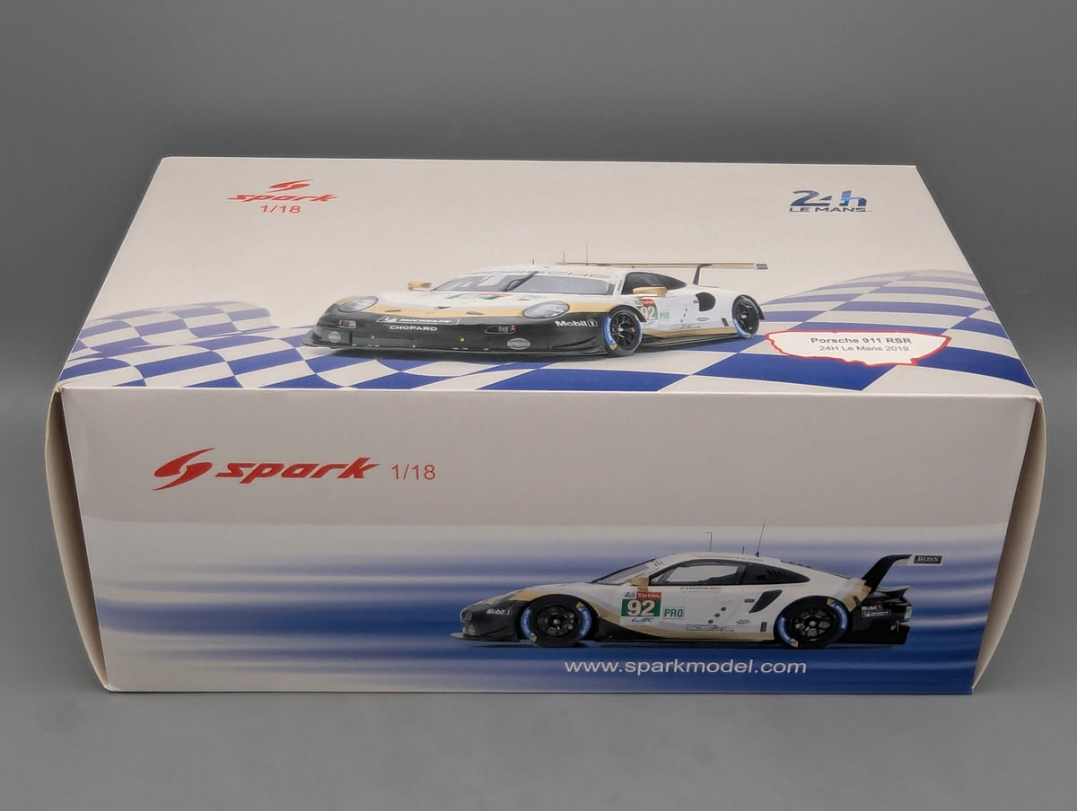 Modellautos 1:18 Spark Porsche 911 RSR 24h Le Mans 2019 #92 mit OVP