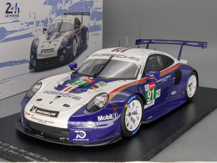 Modellautos 1:18 Spark Porsche 911 RSR 24h Le Mans 2018 #91 mit OVP