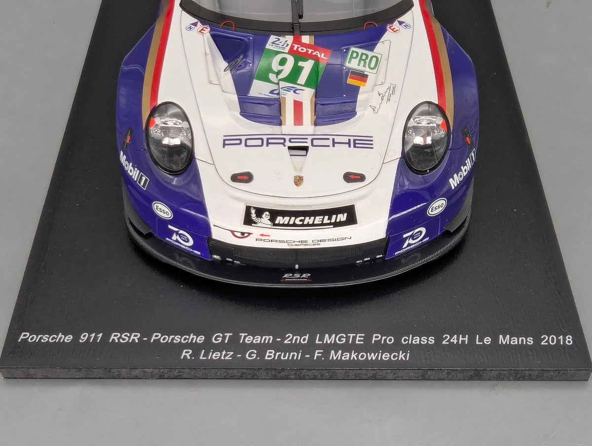 Modellautos 1:18 Spark Porsche 911 RSR 24h Le Mans 2018 #91 mit OVP