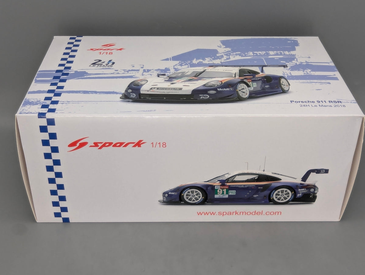 Modellautos 1:18 Spark Porsche 911 RSR 24h Le Mans 2018 #91 mit OVP