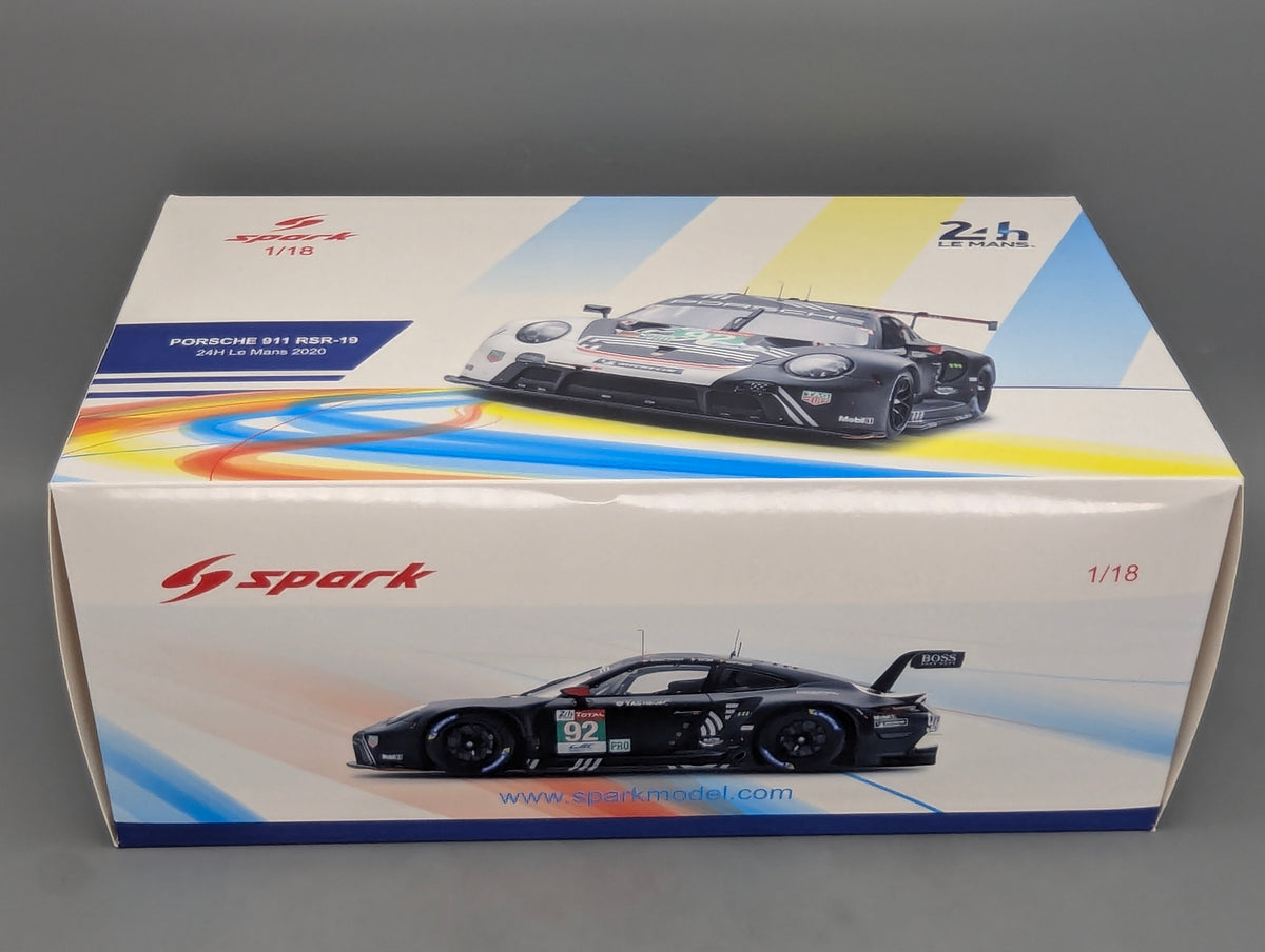 Modellautos 1:18 Spark Porsche 911 RSR-19 24h Le Mans 2020 #92 mit OVP
