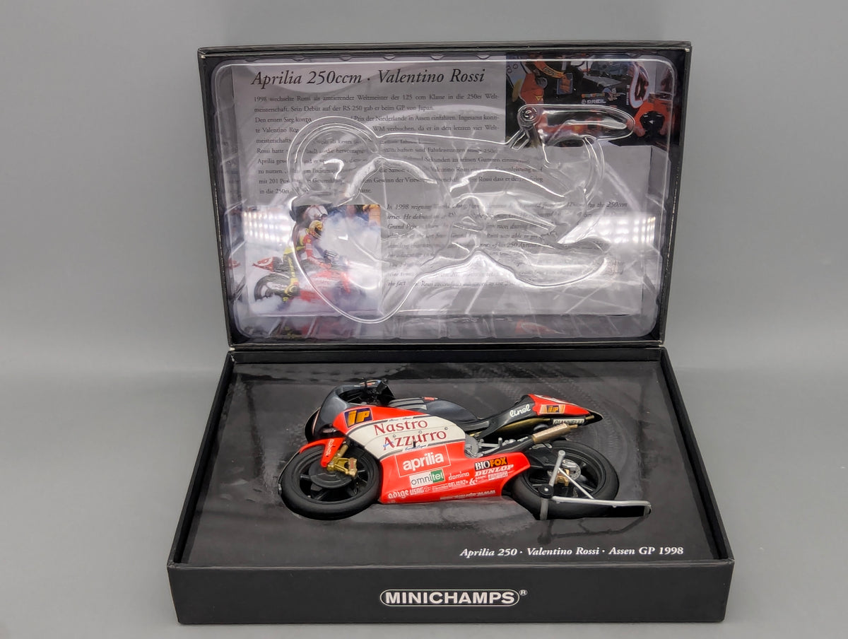 Motorrad Modell 1:12 Minichamps Aprilia 250 ccm Assen GP 1998 #46 Valentino Rossi mit OVP