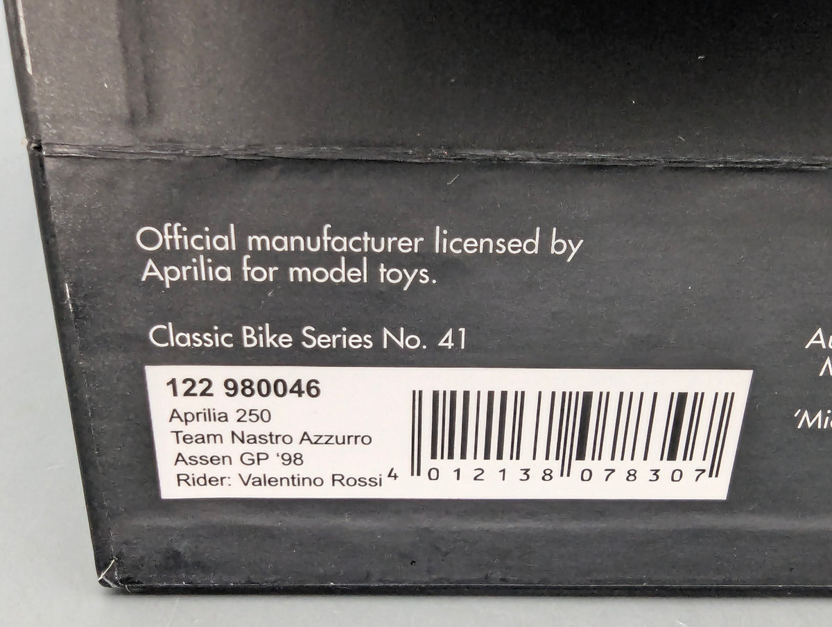Motorrad Modell 1:12 Minichamps Aprilia 250 ccm Assen GP 1998 #46 Valentino Rossi mit OVP