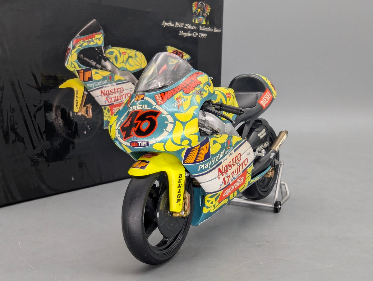 Motorrad Modell 1:12 Minichamps Aprilia RSW 250 ccm Mugello GP 1999 #46 Valentino Rossi mit OVP