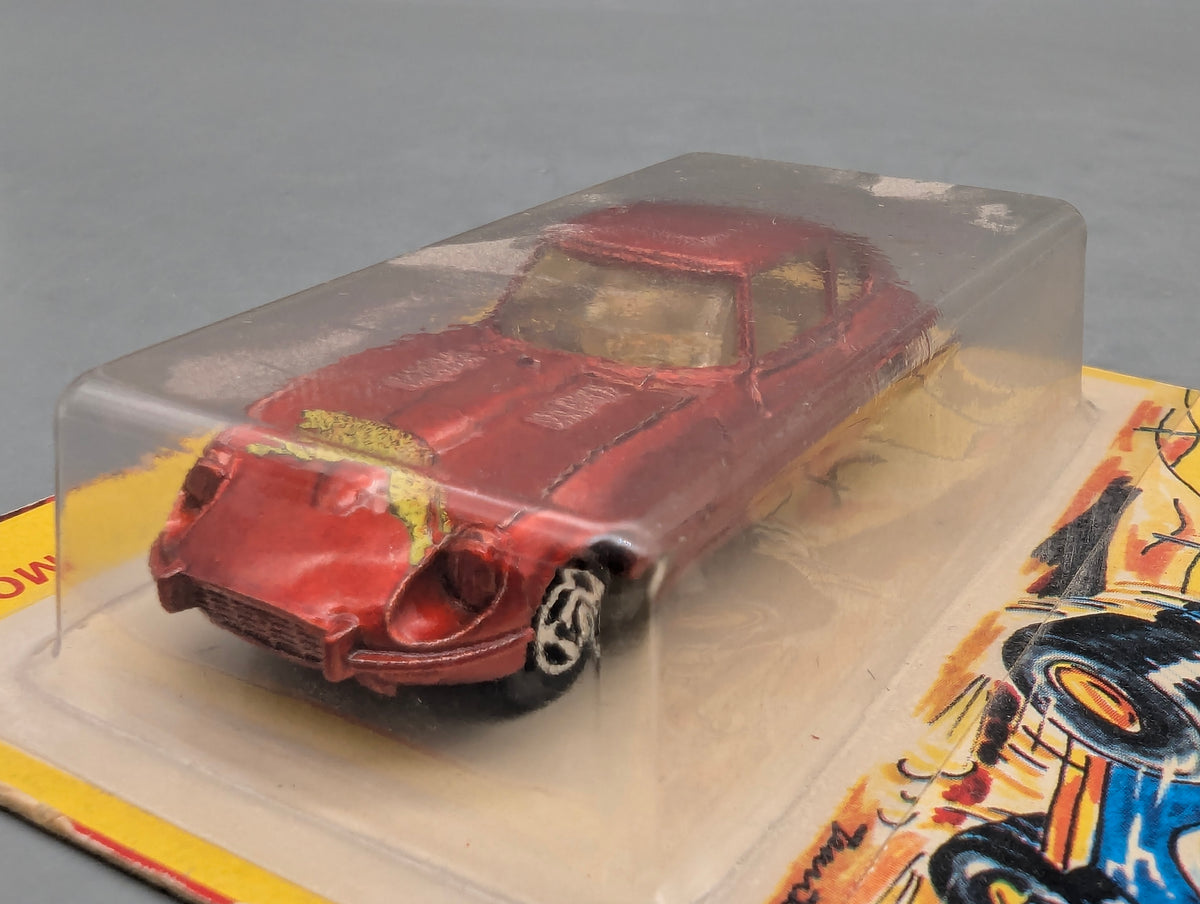 Modellautos 1:55 Majorette Jaguar E-Type Rot in ungeöffneter Blister OVP