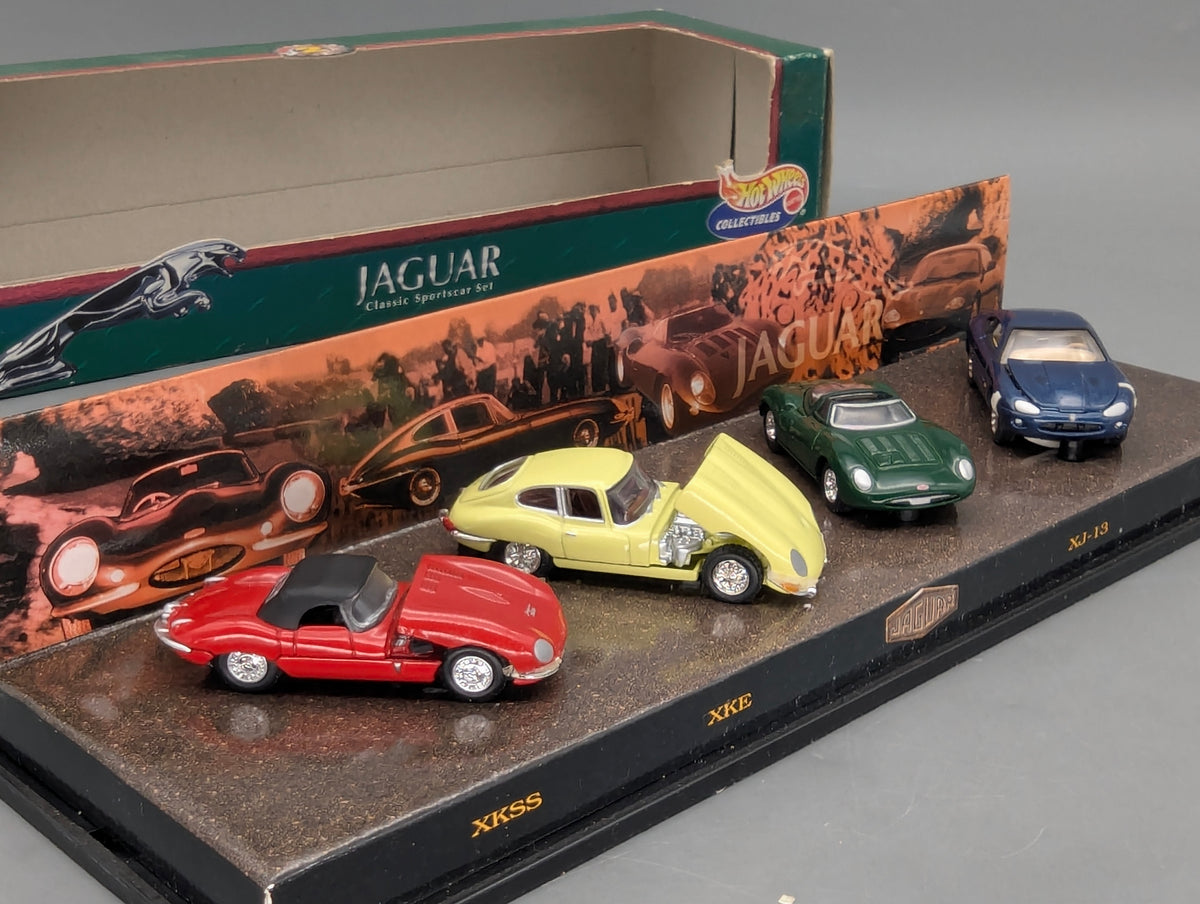 Modellautos 1:64 Hot Wheels 22320 Jaguar 4-tlg Set XKSS XKE XJ13 XKR mit OVP