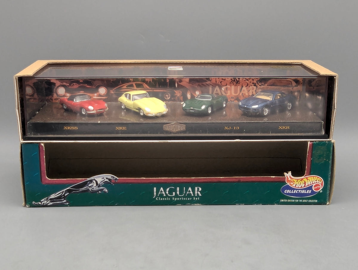 Modellautos 1:64 Hot Wheels 22320 Jaguar 4-tlg Set XKSS XKE XJ13 XKR mit OVP