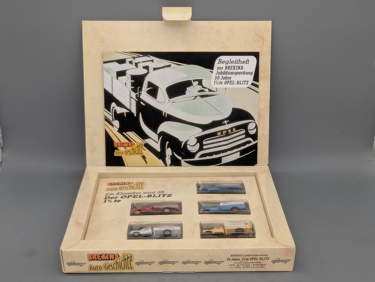 LKW Modelle H0 1:87 Brekina 90383 Opel Blitz 1 3/4 to 5-tlg Set 50 Jahre Opel Blitz OVP