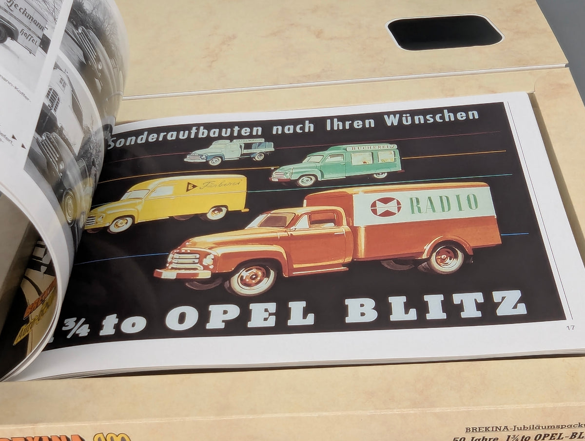 LKW Modelle H0 1:87 Brekina 90383 Opel Blitz 1 3/4 to 5-tlg Set 50 Jahre Opel Blitz OVP