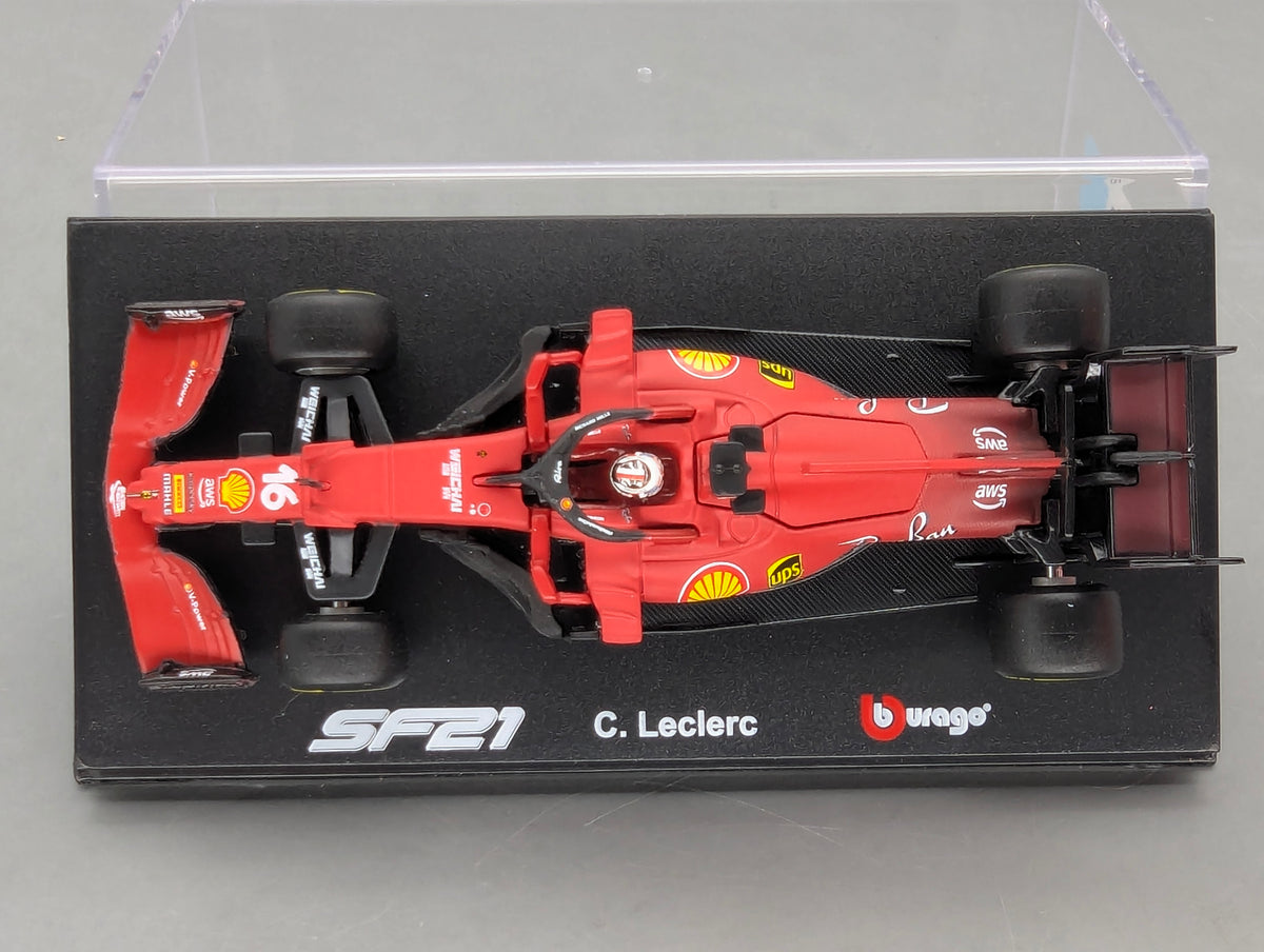 Modellautos 1:43 Bburago Ferrari SF21 #16 C. Leclerc mit OVP