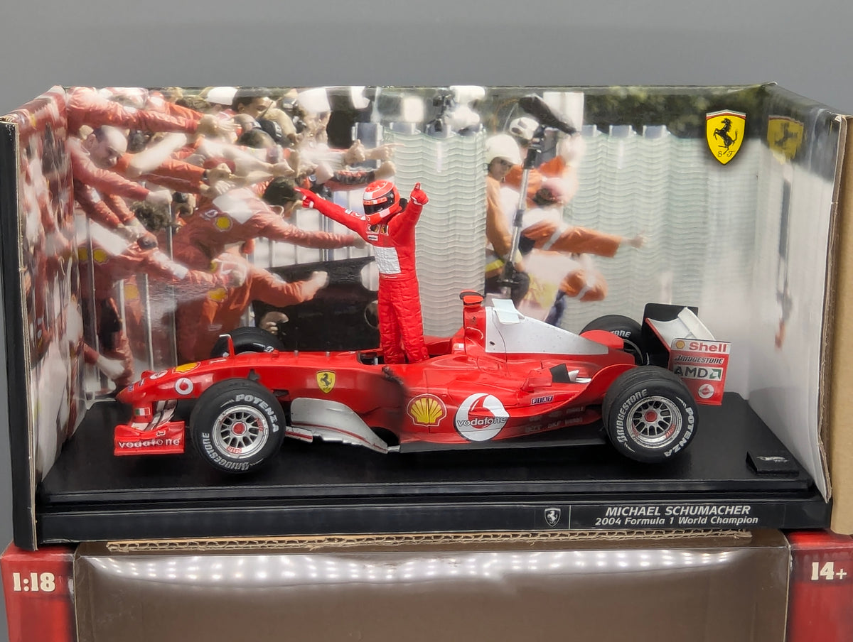 Modellautos 1:18 Hot Wheels Racing B6219 Ferrari F1 2004 WC #1 M. Schumacher OVP