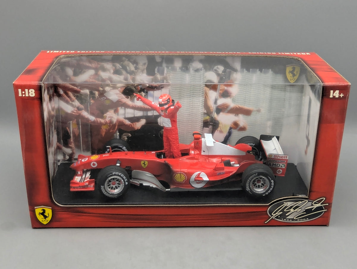 Modellautos 1:18 Hot Wheels Racing B6219 Ferrari F1 2004 WC #1 M. Schumacher OVP