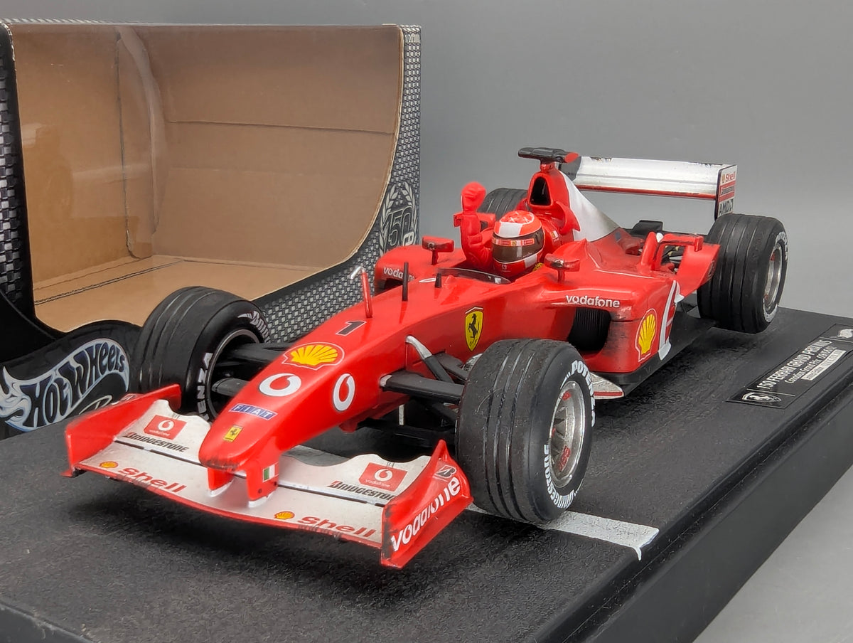 Modellautos 1:18 Hot Wheels Racing 54646 Ferrari 150 GP Wins 2002 #1 M. Schumacher OVP