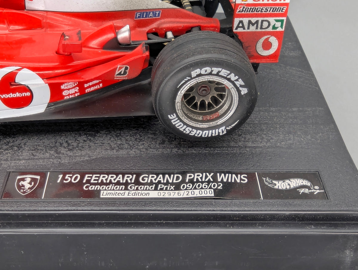 Modellautos 1:18 Hot Wheels Racing 54646 Ferrari 150 GP Wins 2002 #1 M. Schumacher OVP