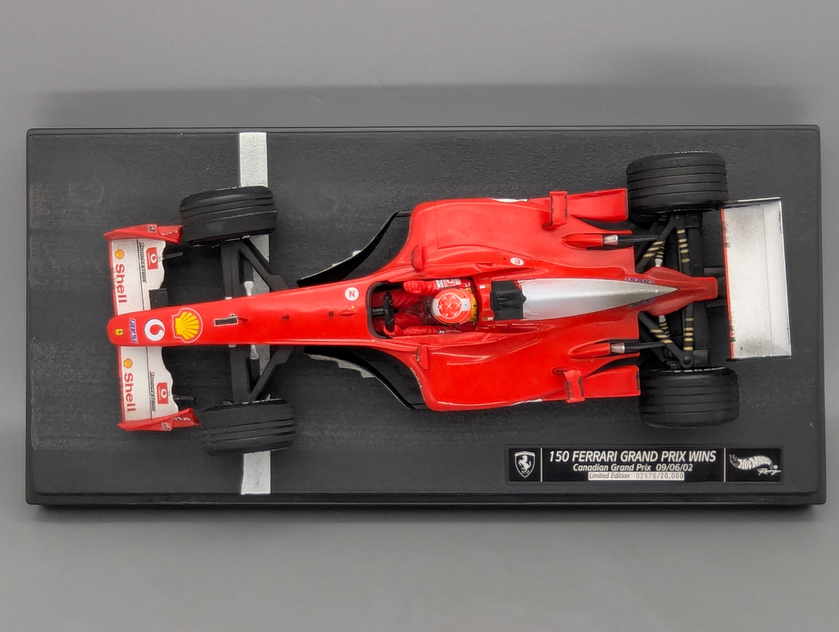 Modellautos 1:18 Hot Wheels Racing 54646 Ferrari 150 GP Wins 2002 #1 M. Schumacher OVP
