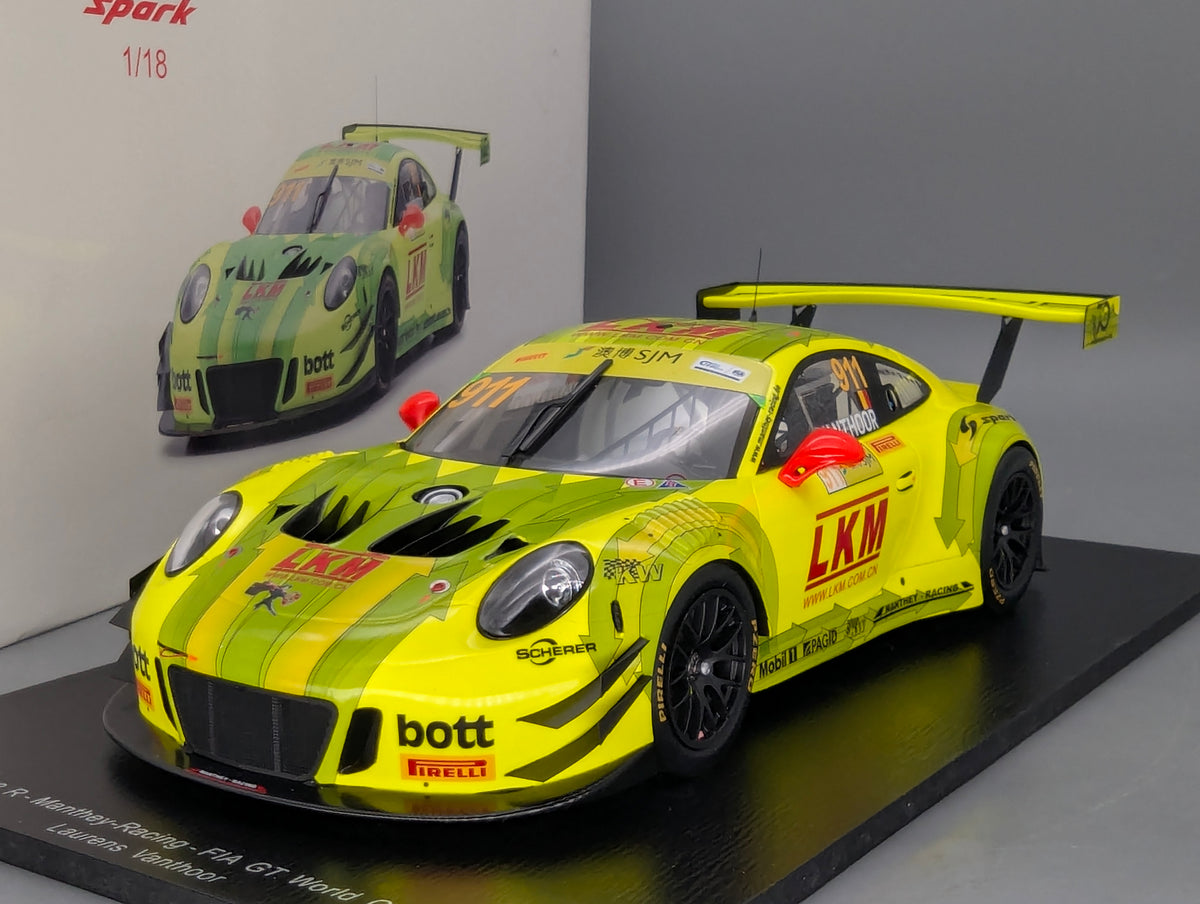 Modellautos 1:18 Spark Porsche 911 GT3 R Fia GT WC Macau 2018 #911  Vanthoor OVP