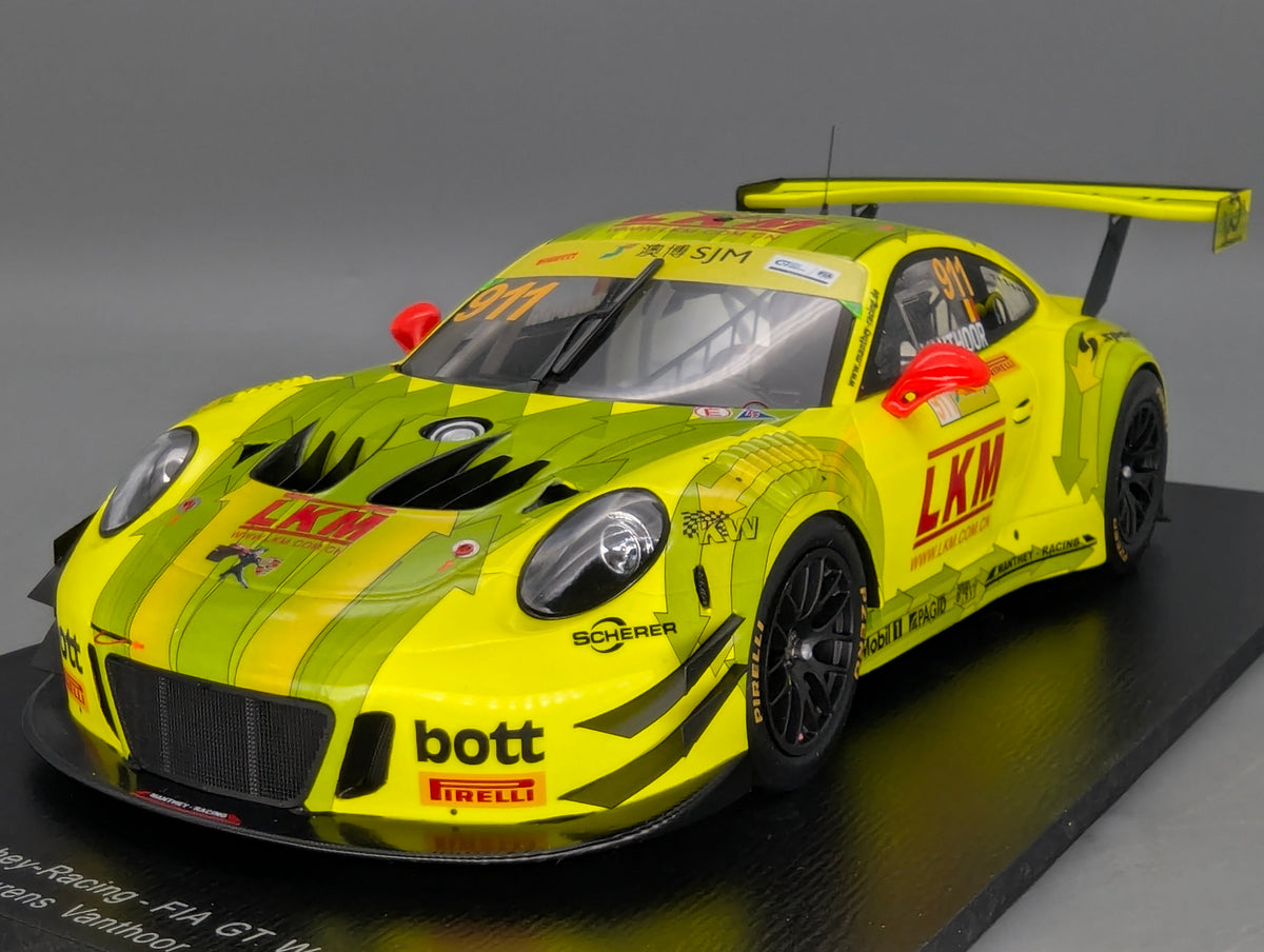 Modellautos 1:18 Spark Porsche 911 GT3 R Fia GT WC Macau 2018 #911  Vanthoor OVP