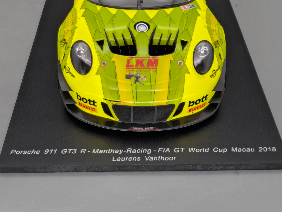 Modellautos 1:18 Spark Porsche 911 GT3 R Fia GT WC Macau 2018 #911  Vanthoor OVP