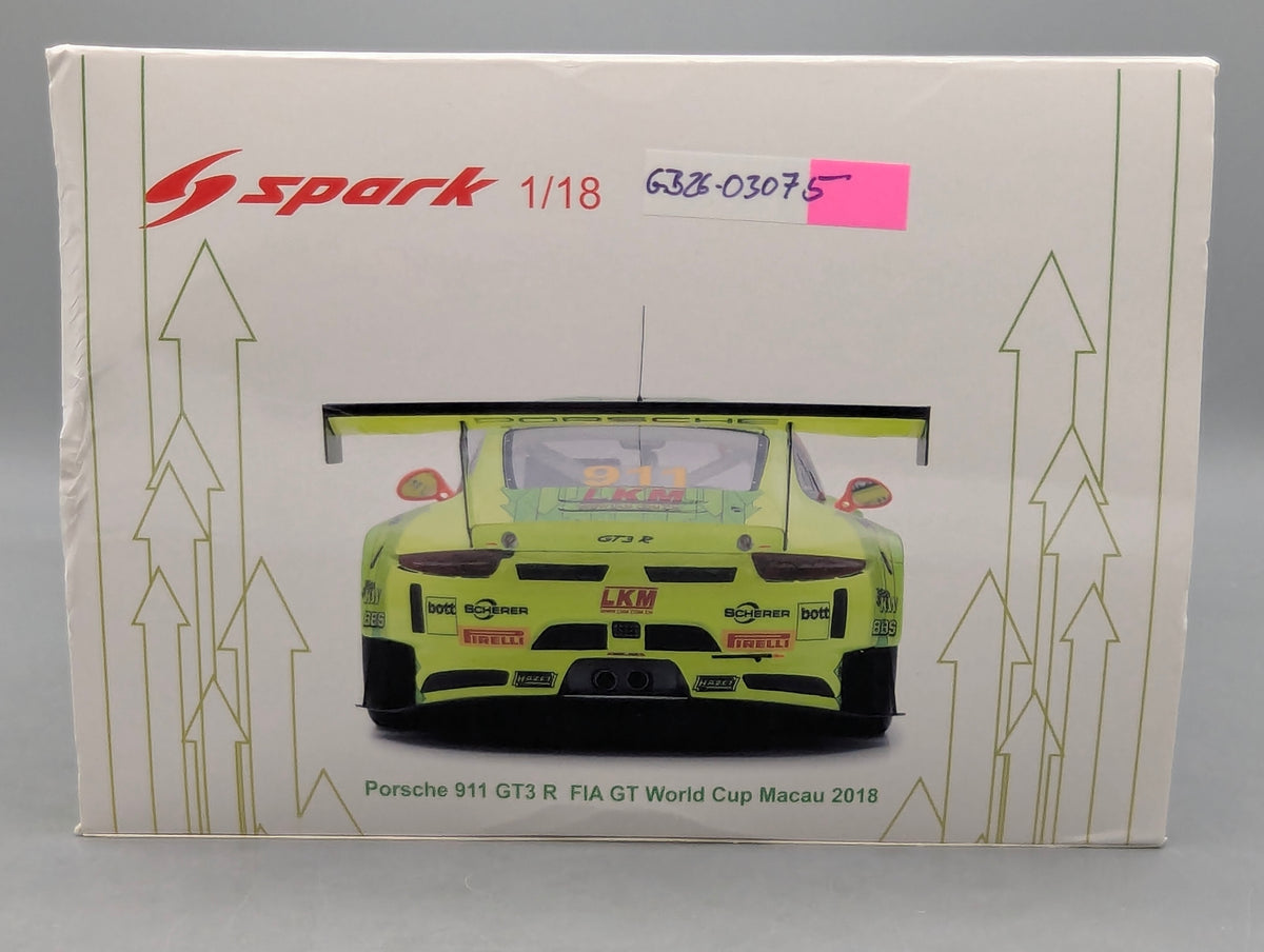 Modellautos 1:18 Spark Porsche 911 GT3 R Fia GT WC Macau 2018 #911  Vanthoor OVP